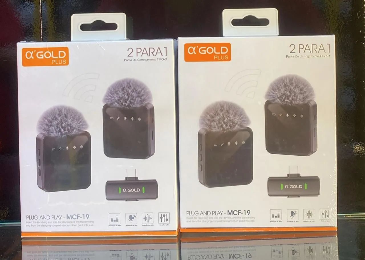 Microfone de lapela para celular - Áudio de Alta Qualidade - 2 em 1 - Foto 2