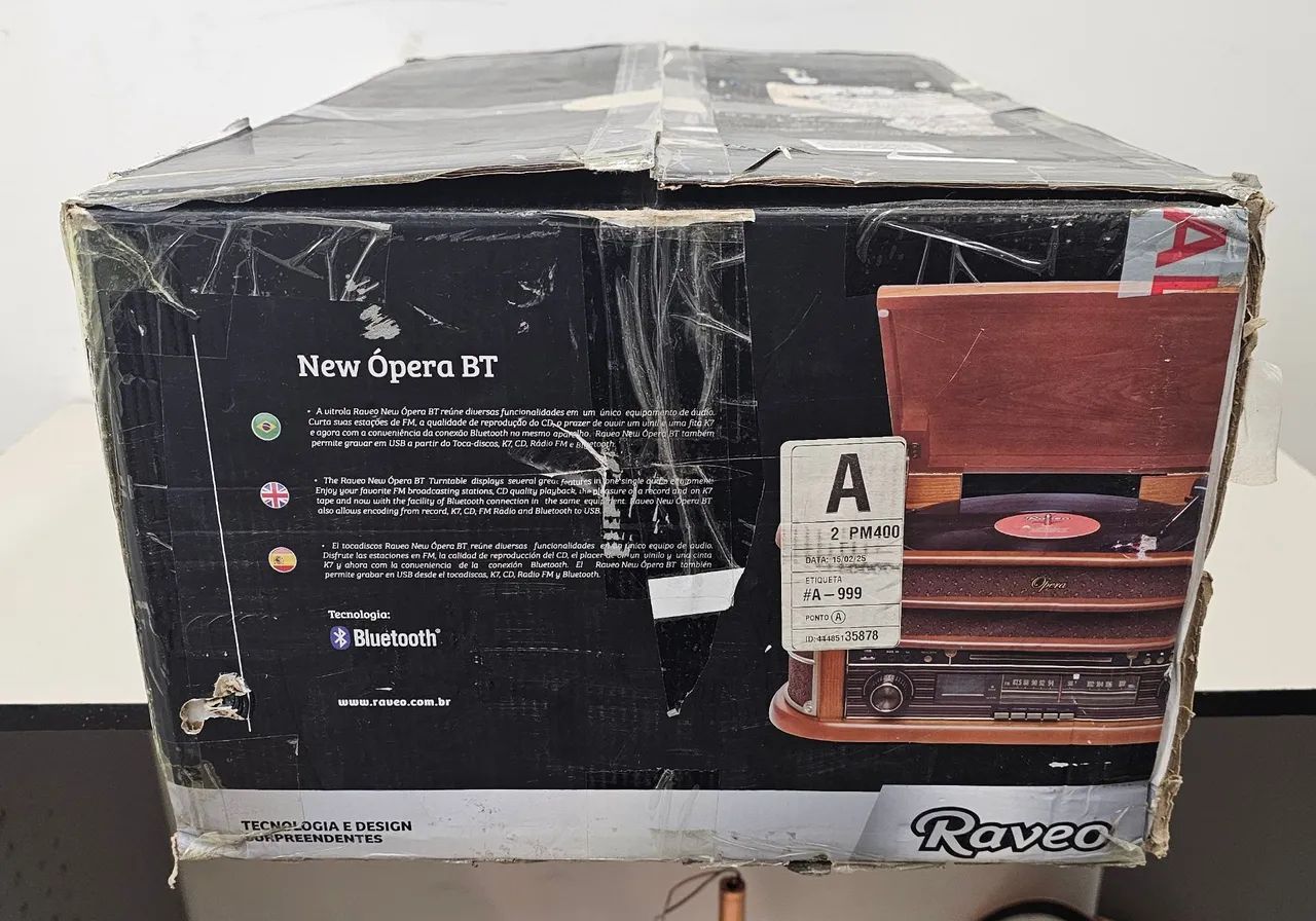 Raveo Ópera BT - Toca-Discos Retrô com Bluetooth - Foto 2