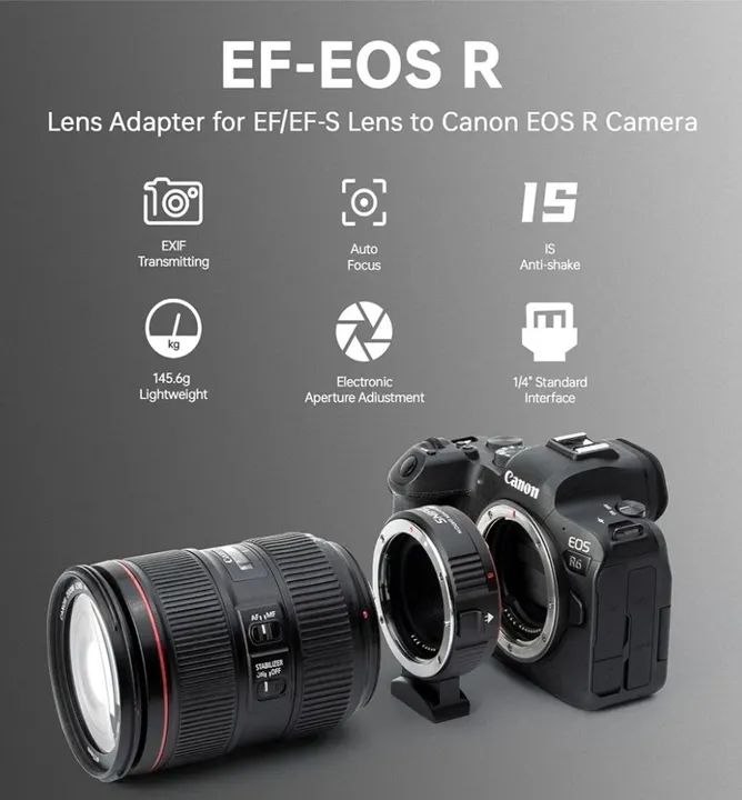 ADAPTADOR P/ CANON EF-EOS R  - Foto 3