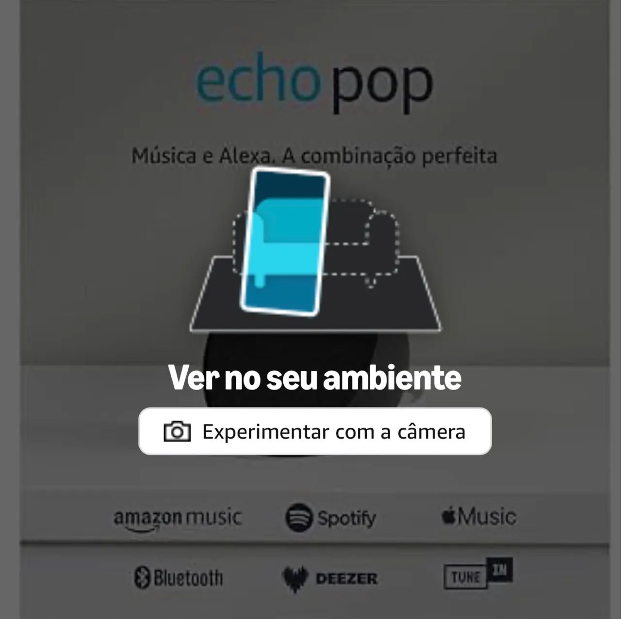 Echo Pop (Geração mais recente) | Smart speaker compacto com som envolvente e Alexa  - Foto 5