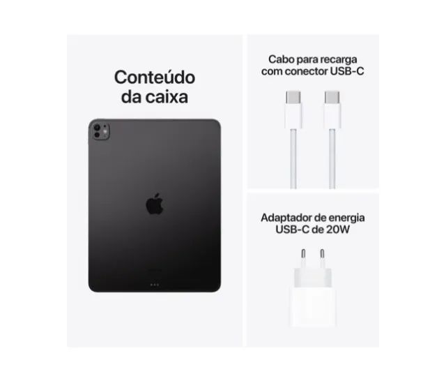 LANÇAMENTO iPad Pro de 11 polegadas 2024 M4 256GB Wi-Fi  Cor Space Black Novo Lacrado - Foto 3
