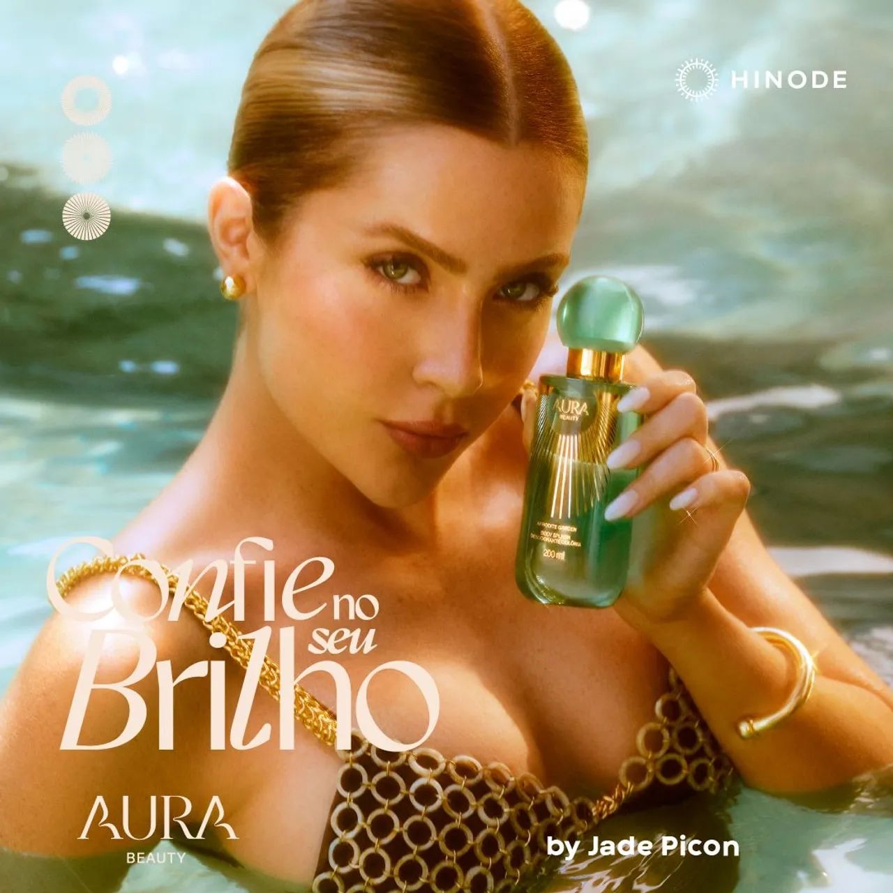 BODY SPLASH  AFRODITE GARDEM HINODE E AURA BEAUTY JADE PICON 200ML  - Foto 2