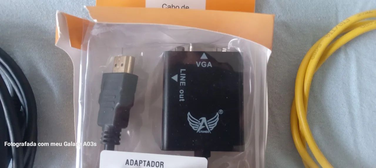 Adaptador HDMI para VGA + Cabo de rede + Cabo HDMI - Foto 3