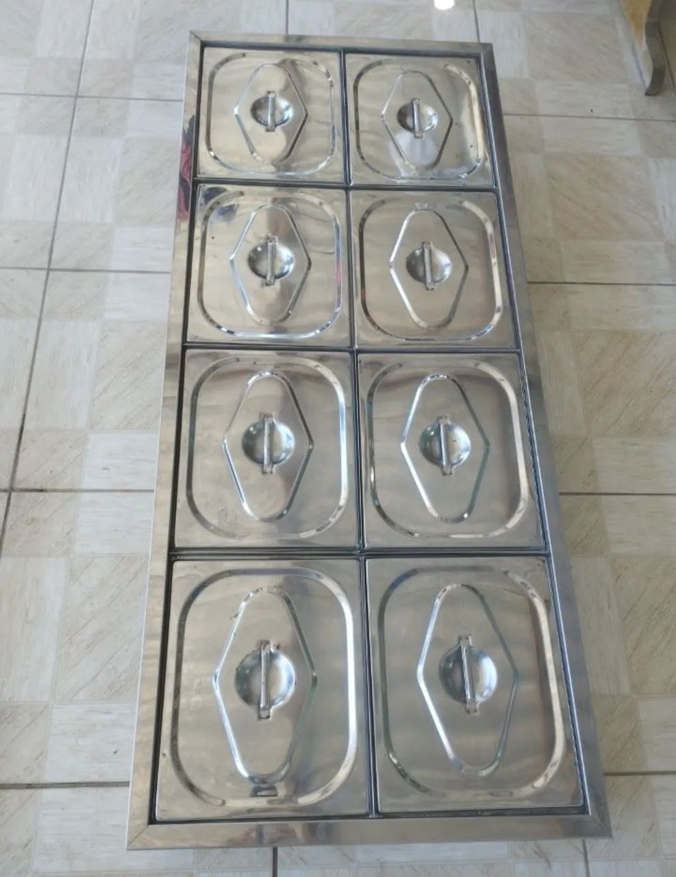 Cuba de inox - salada fria 