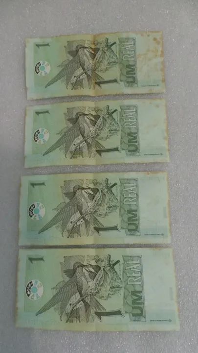 Notas antigas para colecionadores com números séries sequenciais lote com 4 - Foto 3