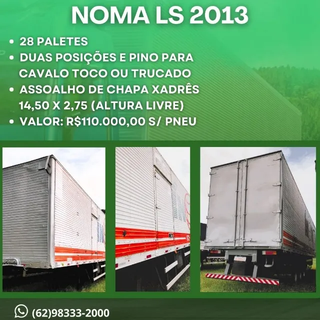 Carretas Sider e Baú 28 Paletes - Comum e LS