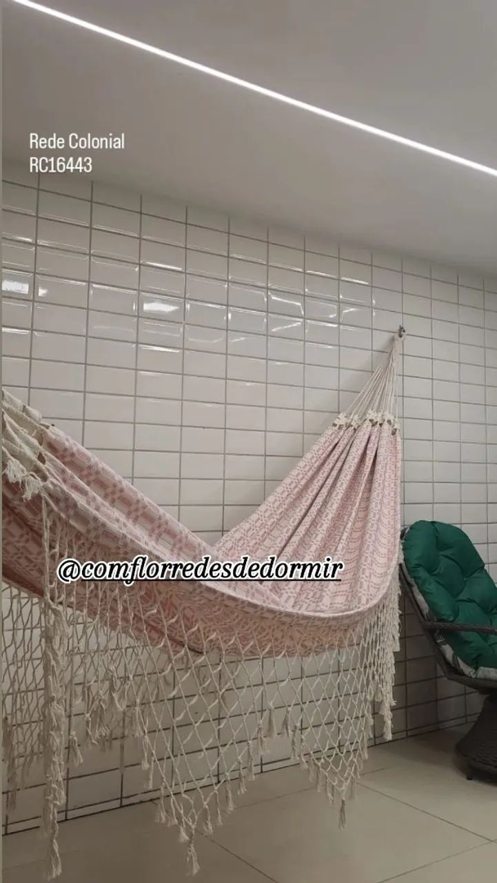 Rede De Dormir Colonial em Algodão - Conforto e Estilo/Entrega Grátis  - Foto 2