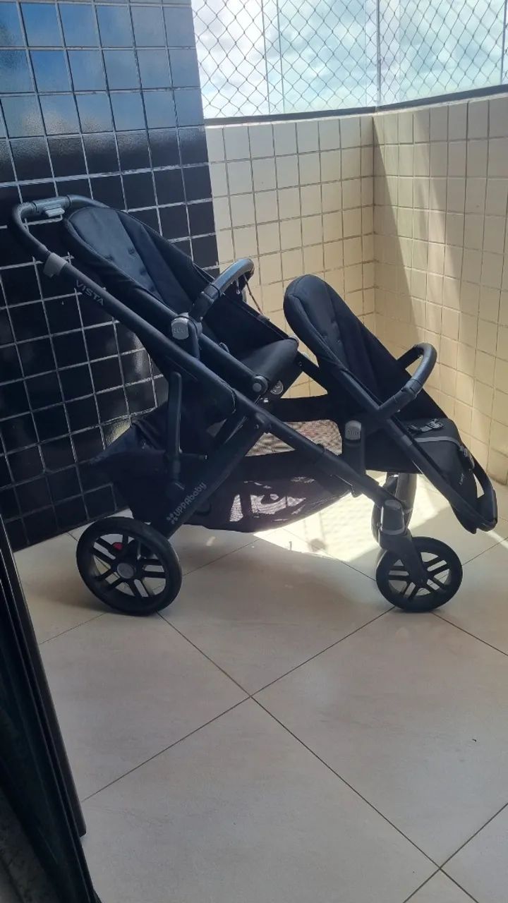Carrinho de bebê gêmeos - Duplo - Foto 2