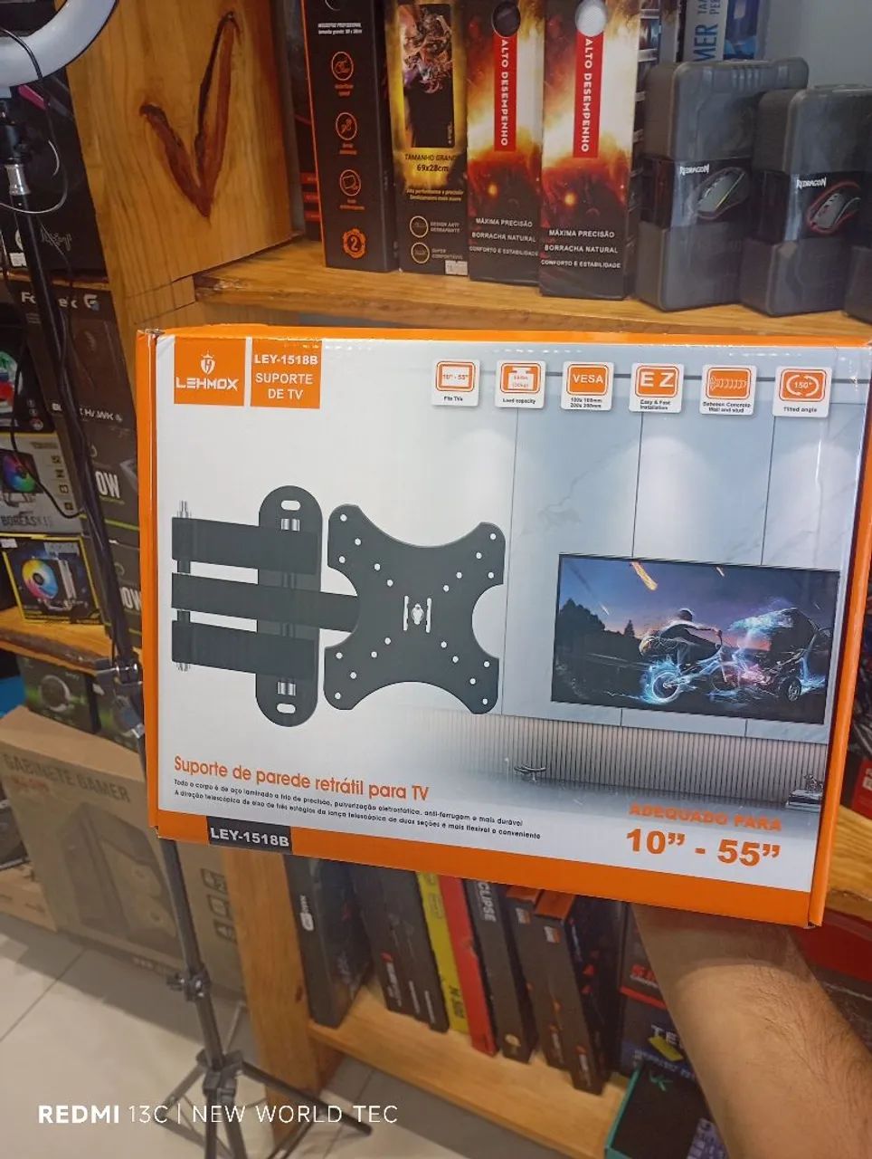 Suporte articulado para televisão de 10" a 55"