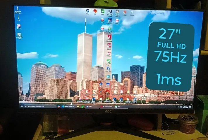 Monitor Gamer Aoc Snyper 27' FullHD 75Hz IPS HDMI e VGA