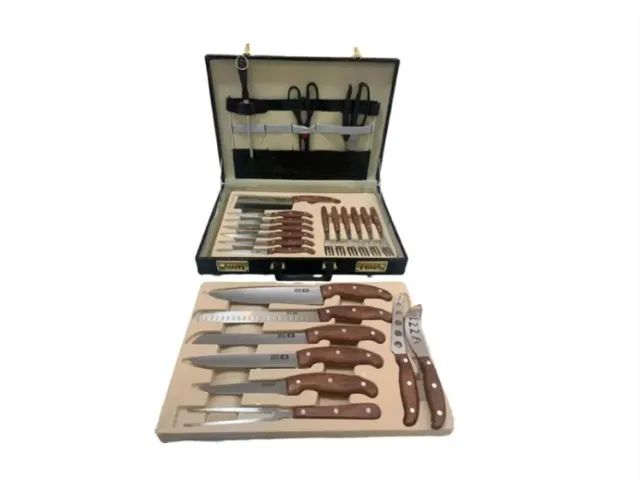 Kit Churrasco/Faqueiro 25 peças Com Cutelo e Tesoura - Foto 3