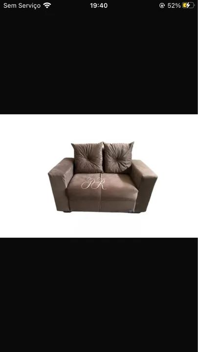 Sofá 2  lugares em Suede - Novo - Foto 3