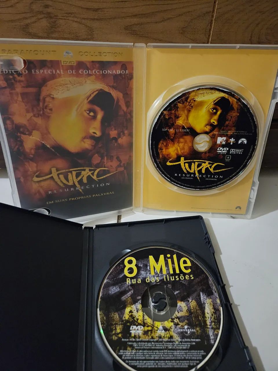 Dvds 8 mile rua das ilusões e Tupac resurrection - Foto 2