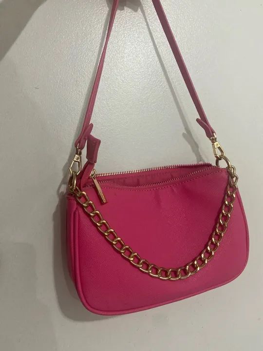 Bolsa de Ombro Rosa NOVA - Foto 2