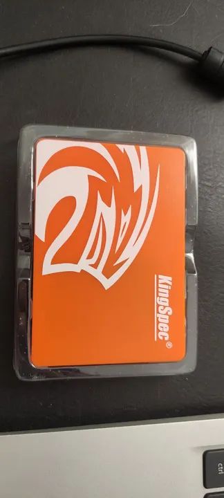 SSD 256GB KINGSPEC SATA III 2.5 COR LARANJA -NOTEBOOK / DESKTOP / ADAPTADOR USB  - Foto 3