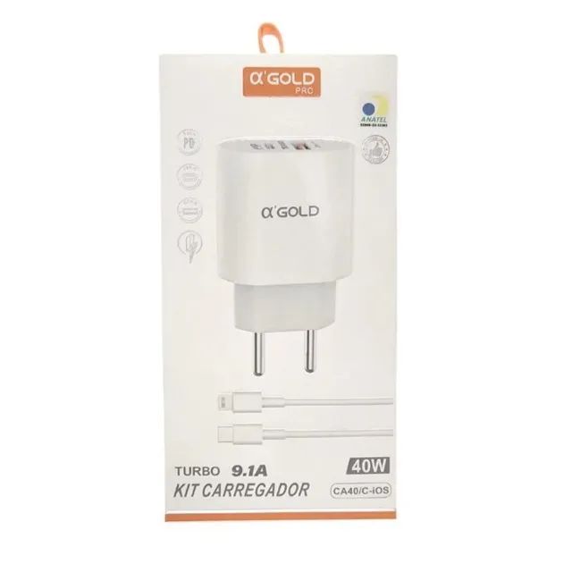 Kit Carregador Turbo 40w Iphone 