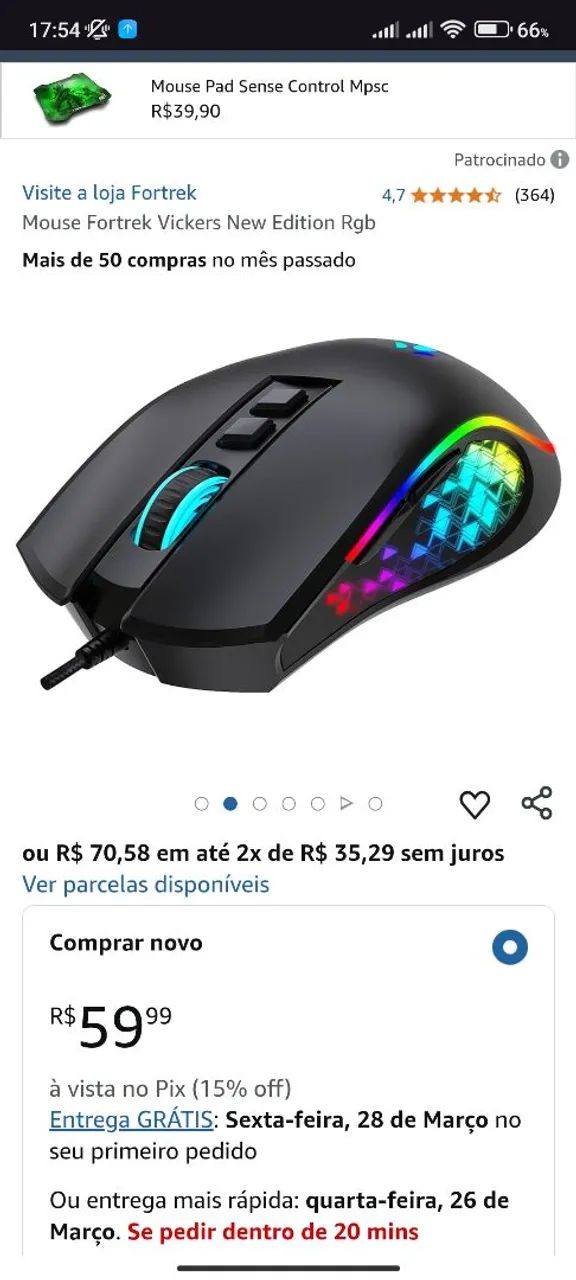 Teclado e mouse gamer - Foto 4