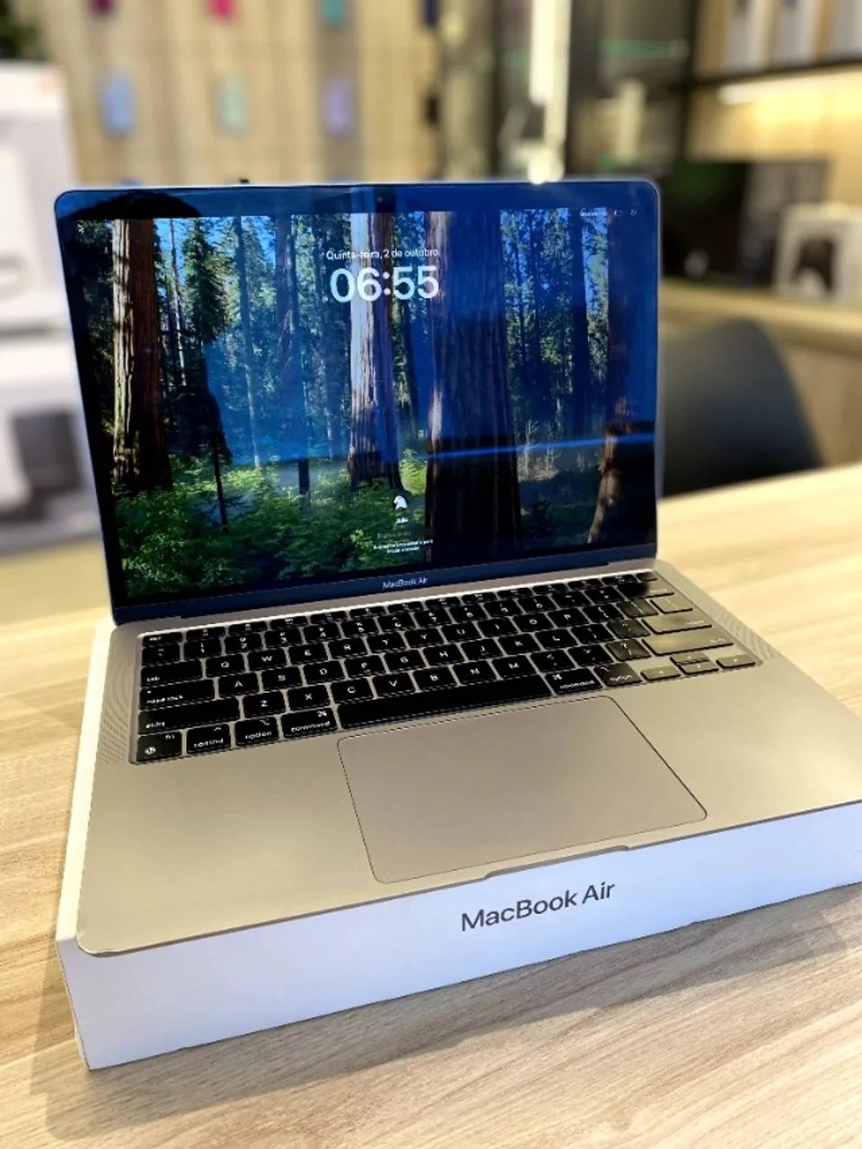 MacBook Air M1 8/256Gb Cinza - 486 ciclos - 84% Saude de bateria
