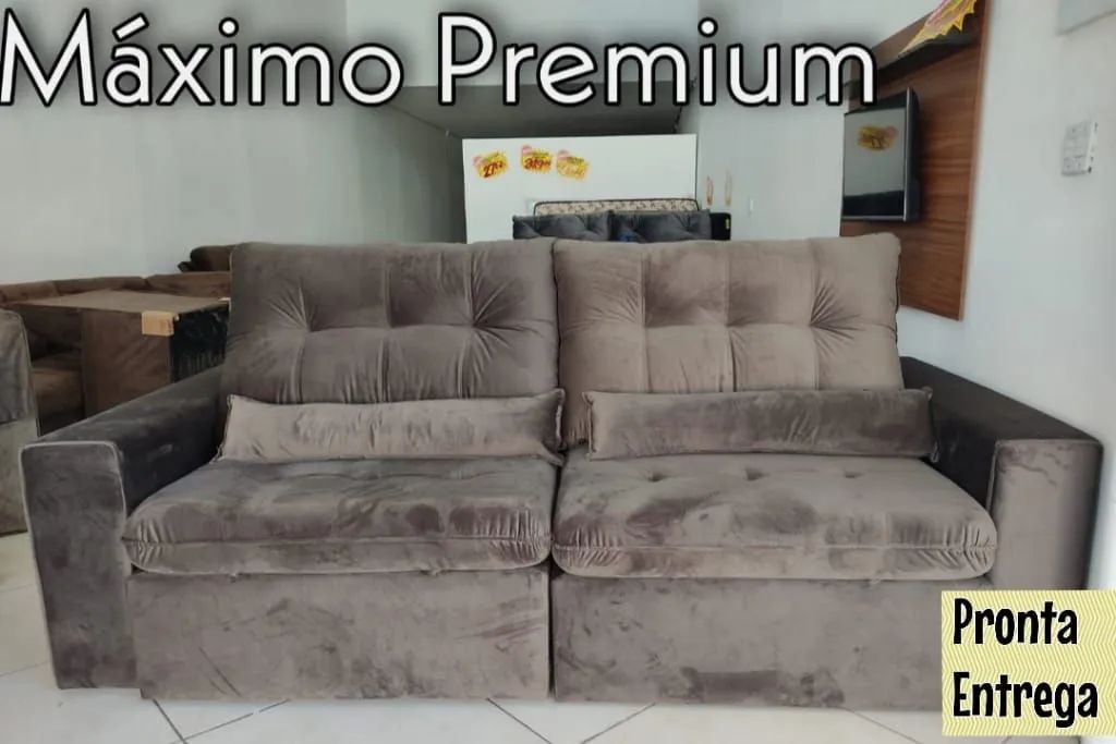 SOFÁ MILENIUM 2.50mts  RETRÁTIL E RECLINÁVEL  VELUDO 