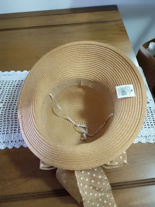 Chapéu de Sol Feminino com Detalhes em Poá - Foto 3
