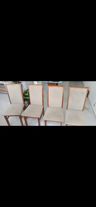 Conjunto de 4 Cadeiras de Jantar em Madeira - Foto 5