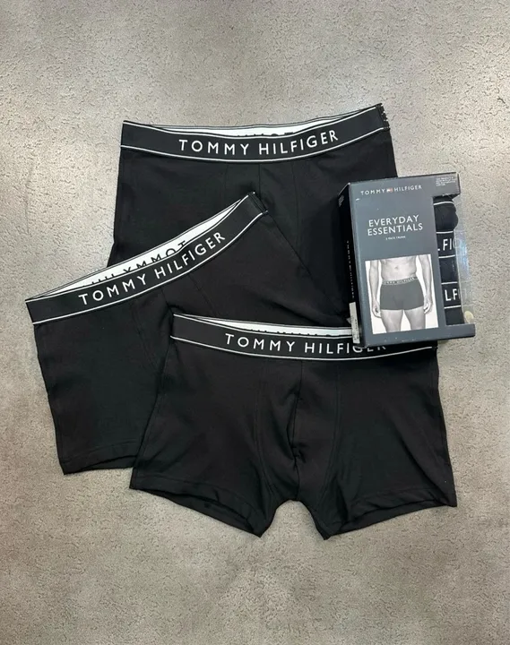 Cueca Box Tommy Hilfiger - 3 peças - Preto