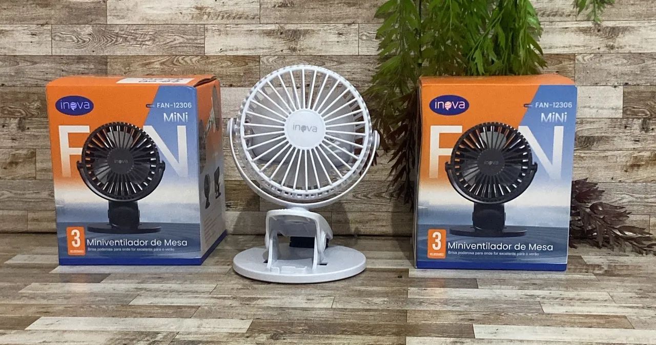 Mini ventilador de mesa  De pé ou preso 