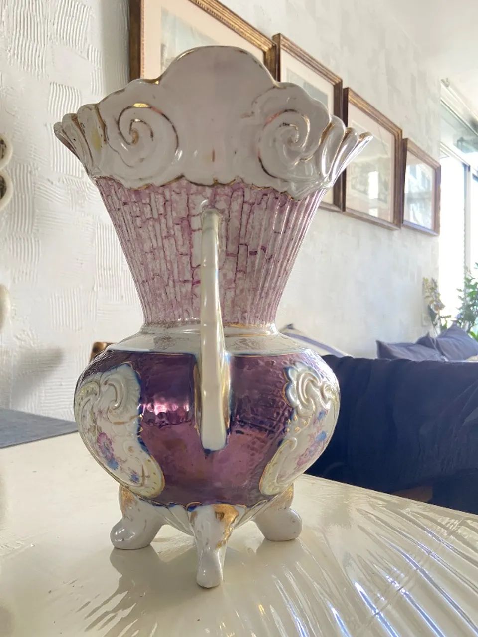 Ânfora antiga de porcelana policromada, - Foto 2