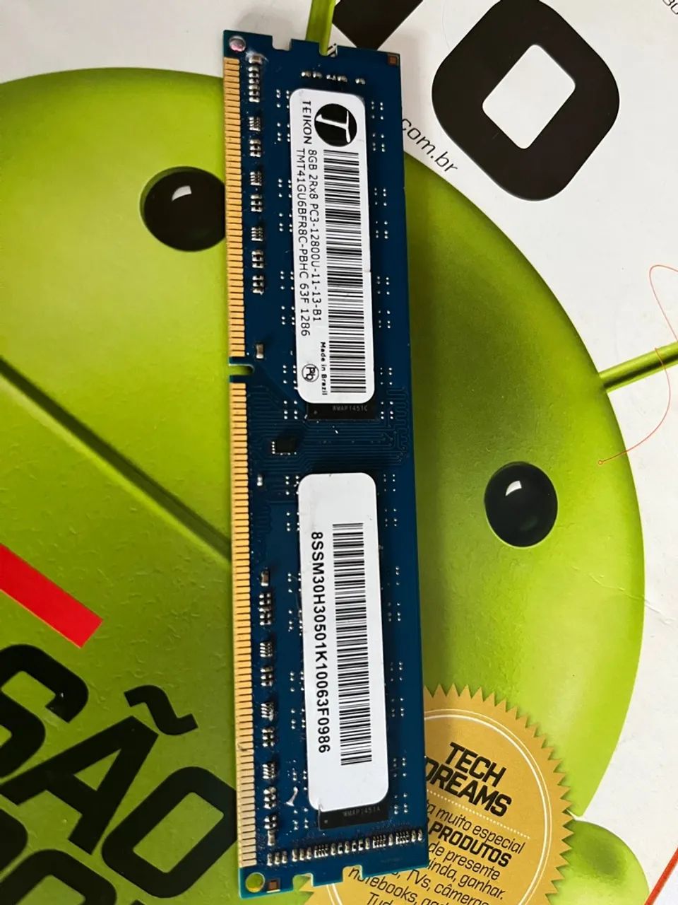 Memória RAM 8GB DDR3 PC3-12800U 11-13-B1