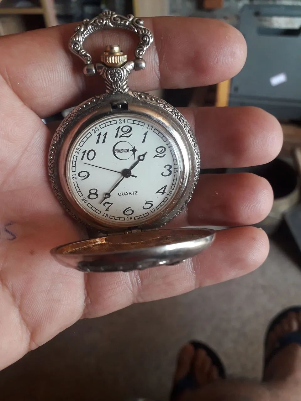 Relógio de bolso a bateria sem corrente funcionando - Foto 2