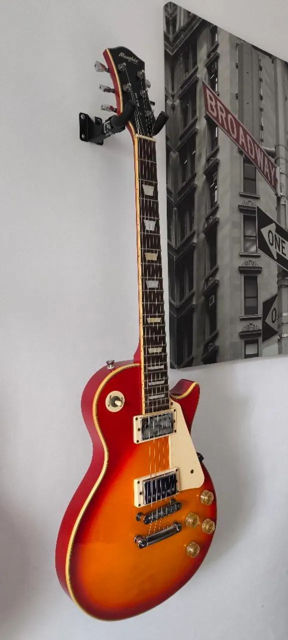 Guitarra Les Paul Memphis MLP-100 - Clássica, potente e pronta pra tocar! - Foto 2
