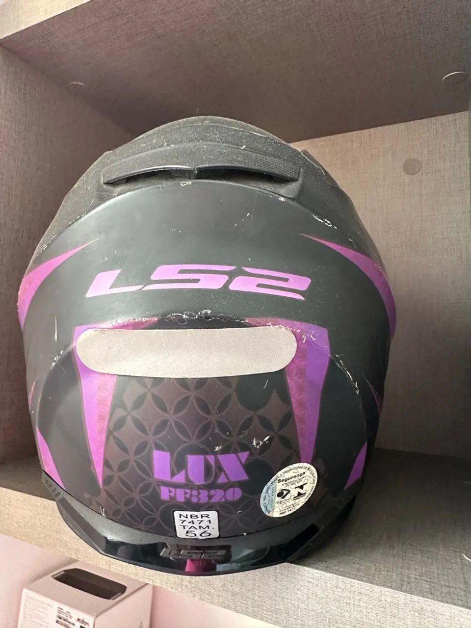 Capacete LS2 FF320 Lux Preto/Roxo