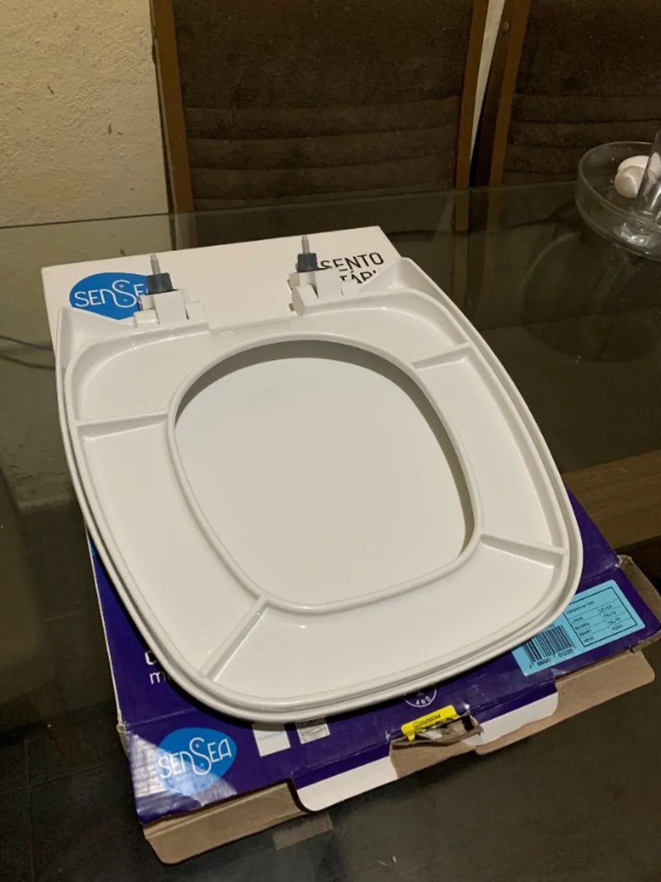 Assento Sanitário Formatos Vogue Life com Fechamento Suave Polipropileno Branco Sensea - Foto 3