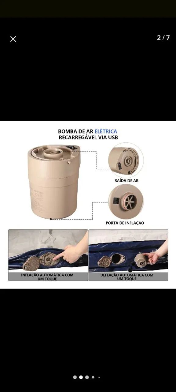 Colchão inflável automático Queen  - Foto 2