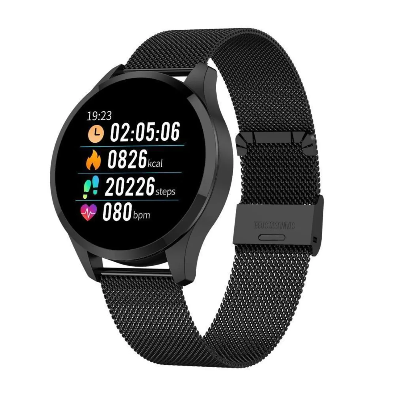 Smartwatch Dourado - Monitoramento de Saúde e Design Elegante
