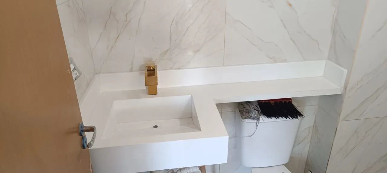 Pias de mármore e granito balcão bancada escada peitoril nichos  - Foto 5