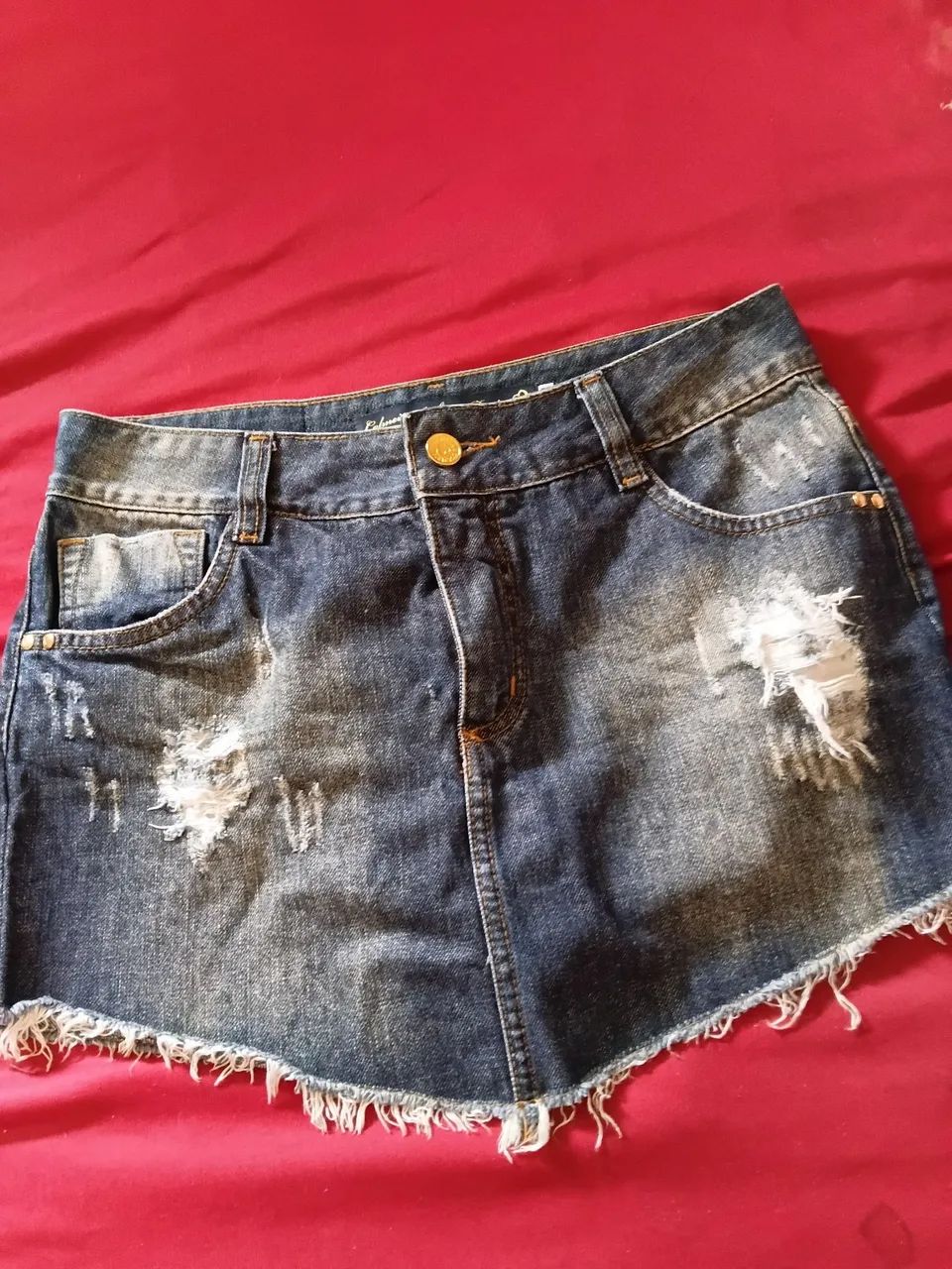 Mini saia jeans número 38