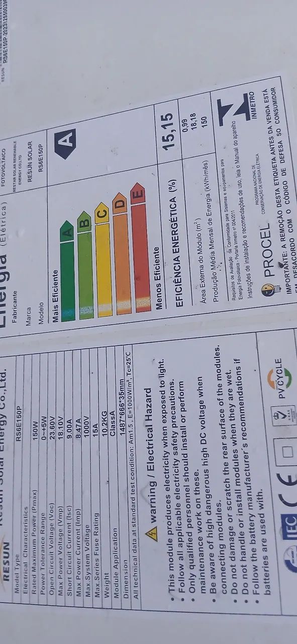 Vende-se quatro placas solar e dois controlador de carga  - Foto 2