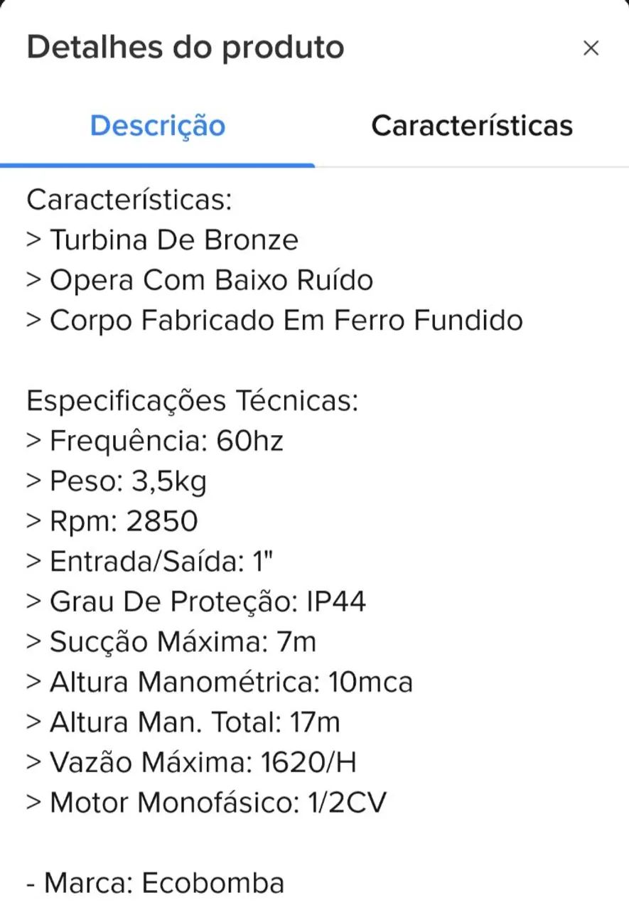Bomba poço 1/2 ( NOVA ) - Foto 4