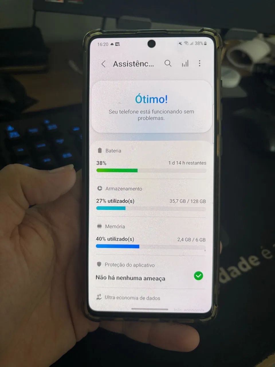 Galaxy a71 128gb 6gb ram - excelente estado - Foto 2