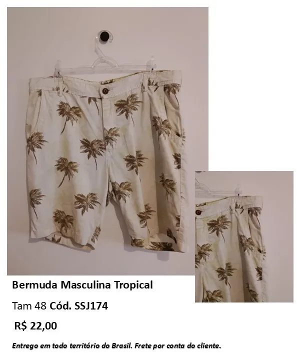 Bermuda Masculina Tropical - Foto 3