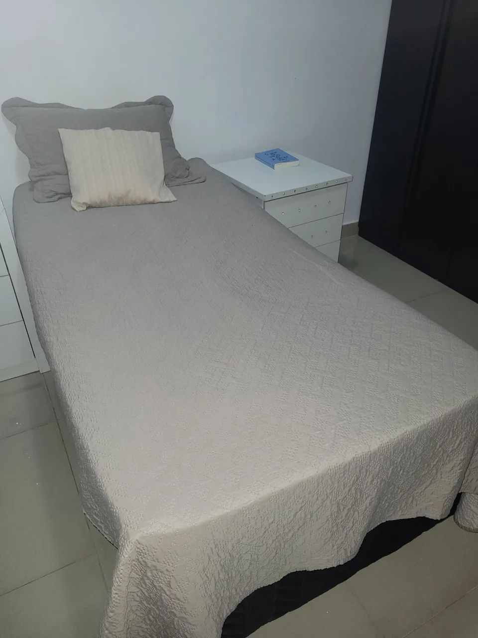 Cama solteiro completa Colchão orthoflex + box sonolíder 