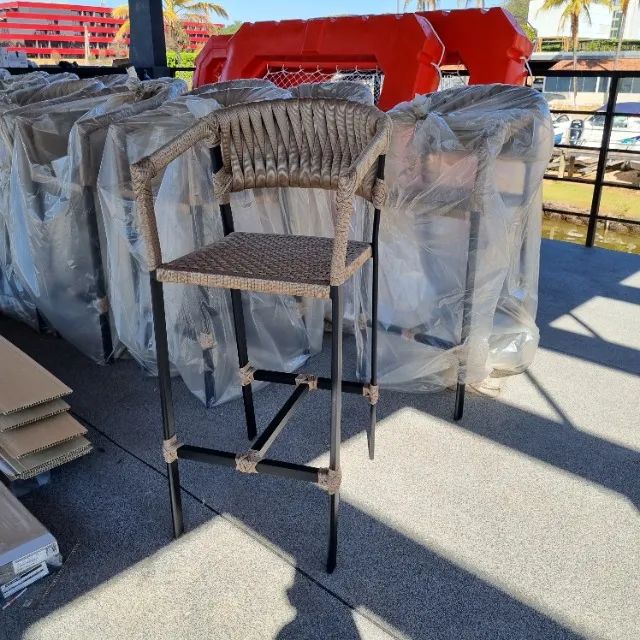 BANQUETA DE TRICÔ NÁUTICO