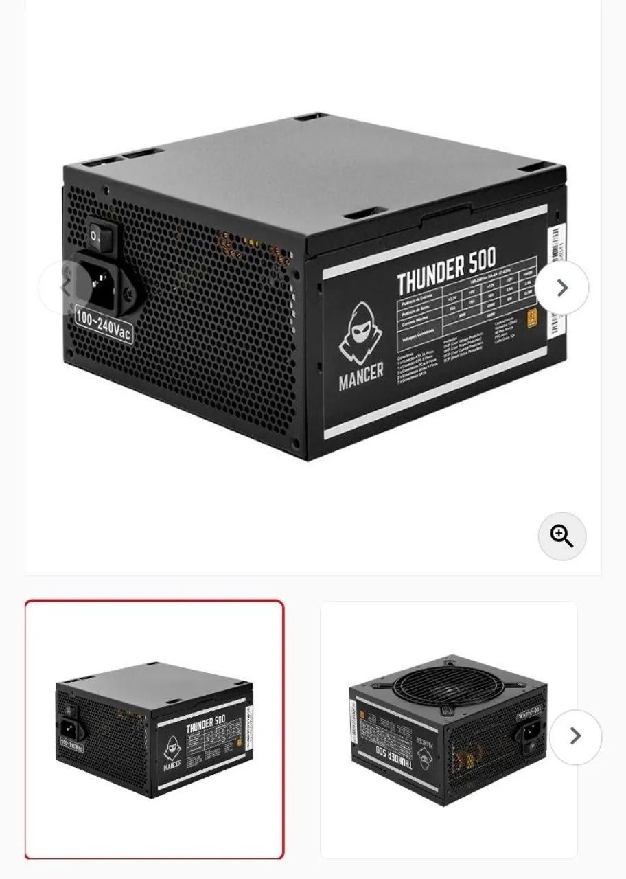 Fonte 500W Bronze 80 Plus