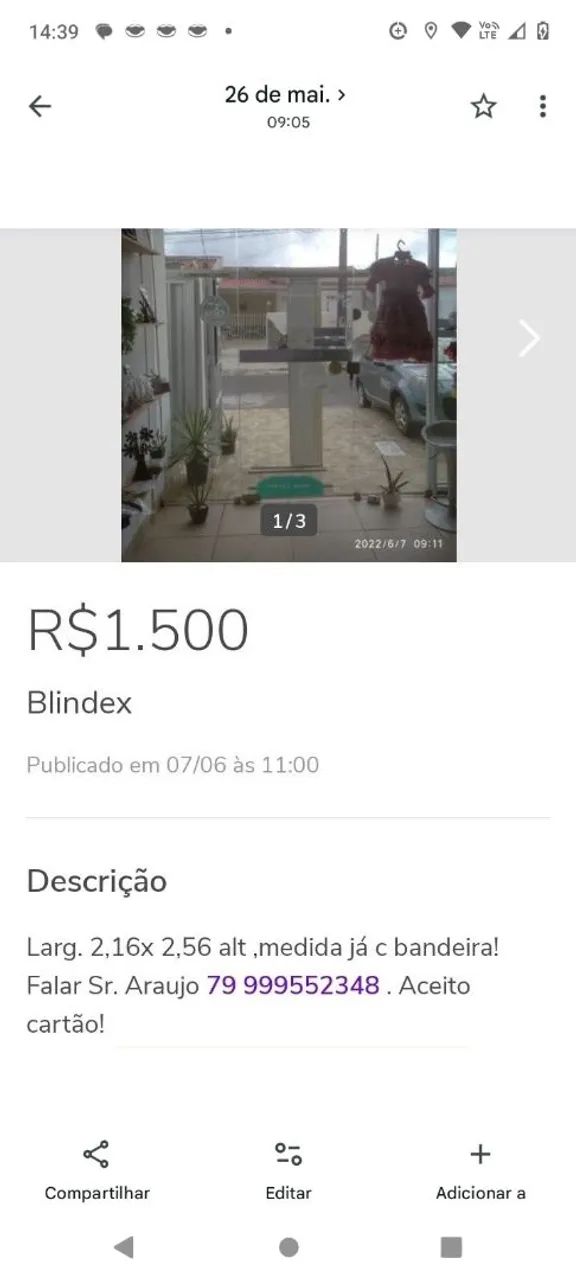 Blindex com bandeira 