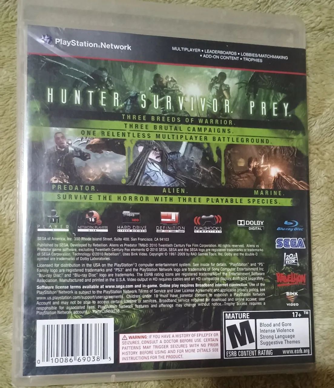Jogo - Aliens vs Predator -Ps3 - Foto 4