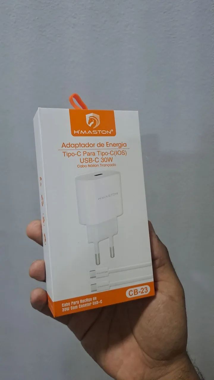 Carregador turbo 30w iPhone e tipo C carregamento super rápido  - Foto 5