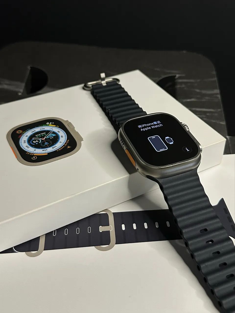 Apple Watch Ultra 1 49mm titanium natural semi novo impecável 