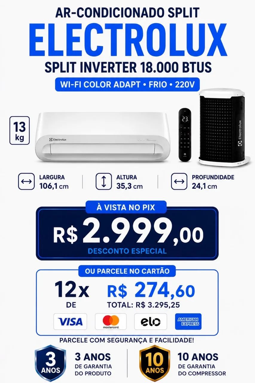 Split Electrolux Inverter com Wi-Fi - Foto 3
