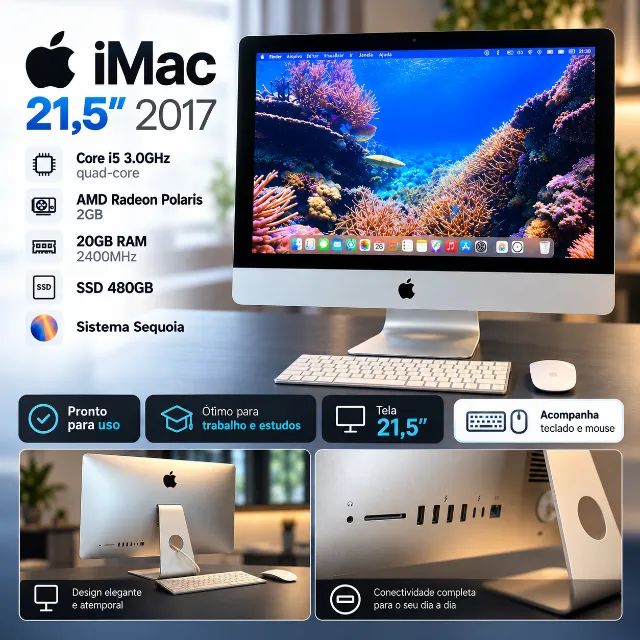 iMac 21,5 polegadas 2017 / 20gb ram / 2GB Radeon / 480GB ssd - Foto 2